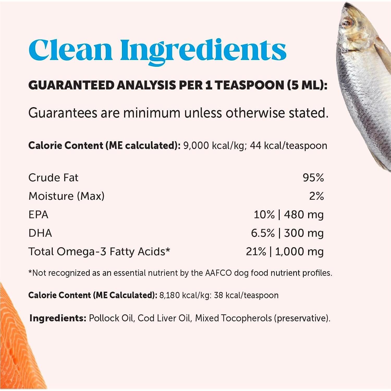 Suplemento Aceite de Pescado Omega 3 Pet Honesty 473ml