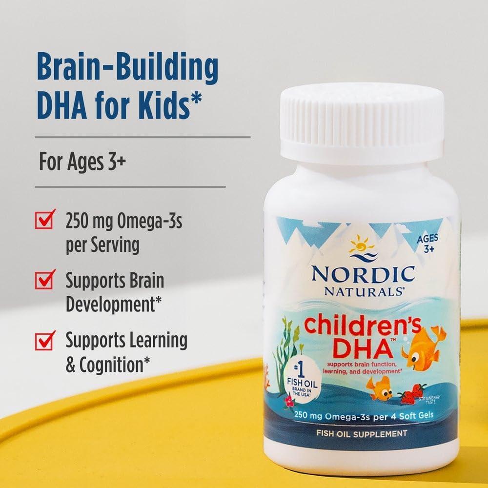 DHA Infantil Nordic Naturals 360 Geles Blandos Fresa 250 mg