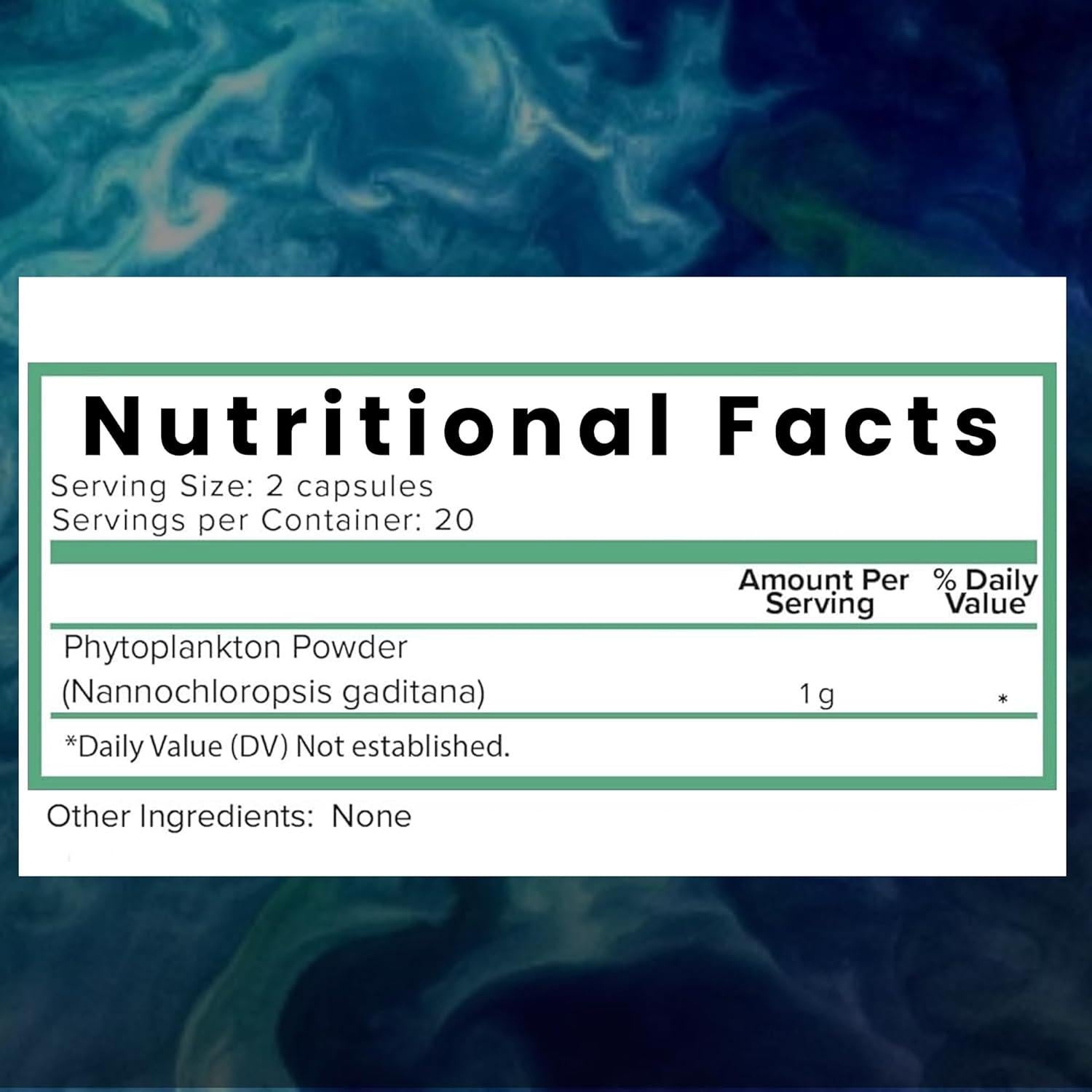 Cápsulas de Fitoplancton Marino Holistic Bin 40g | Suplemento Vegano Omega 3