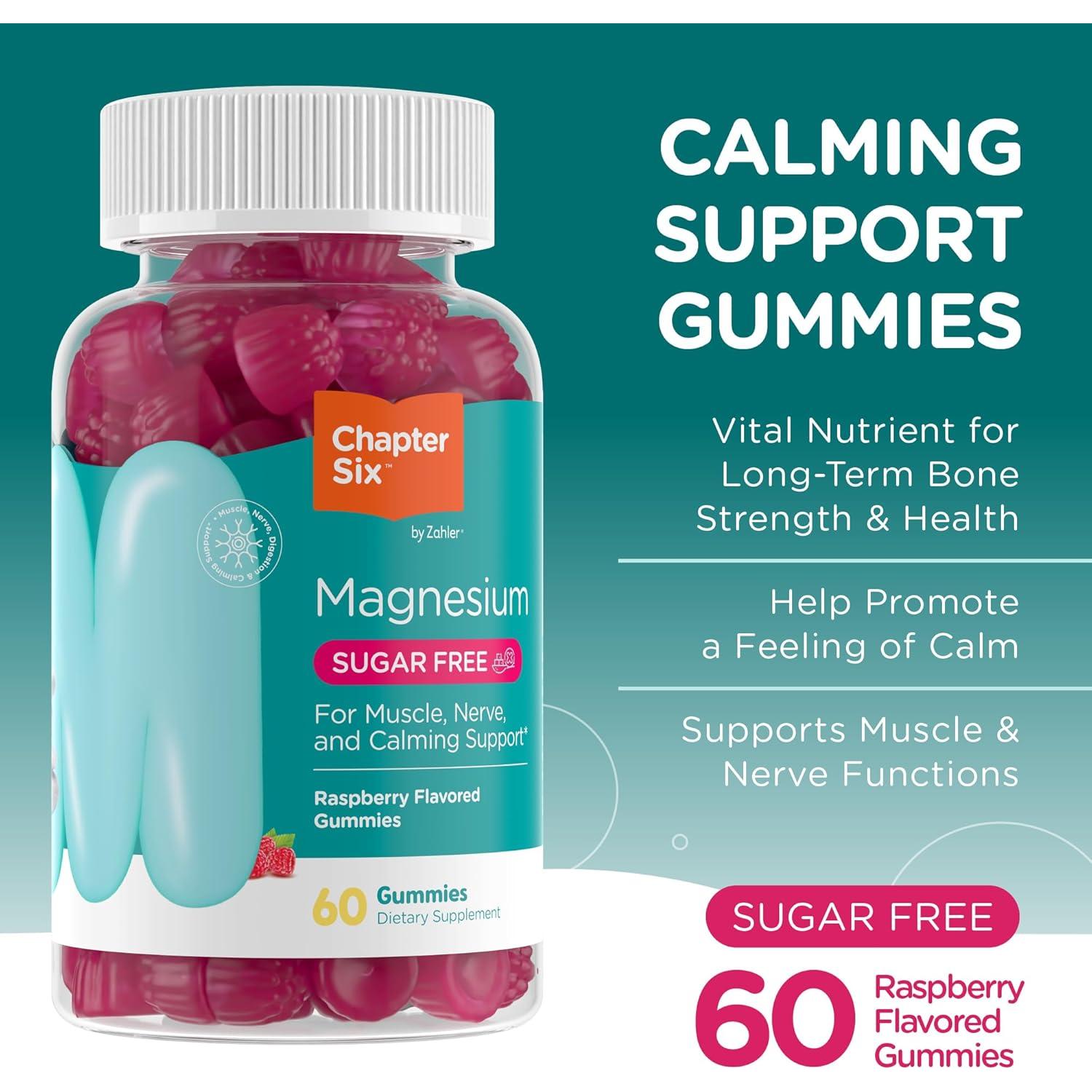 Gomitas de Magnesio Zahler Sin Azúcar 60 Unidades - Relajación