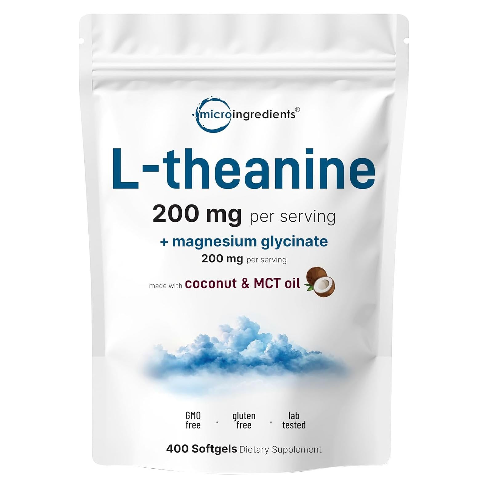 L-Theanina 200mg + Glicinato de Magnesio 400 Gelatinas Micro Ingredients
