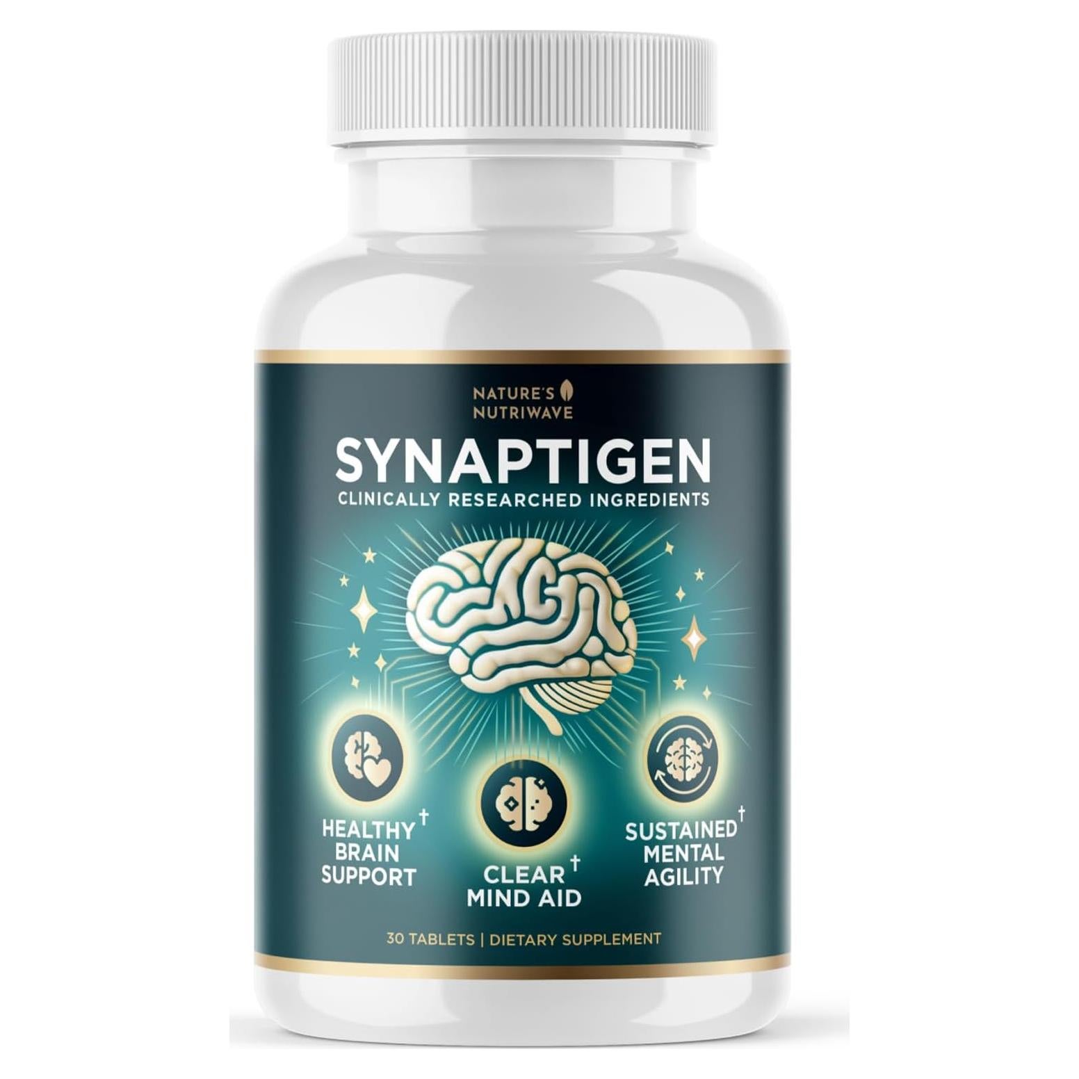 Suplemento Probiotico Synaptigen Nature's NutriWave 30 Tabletas