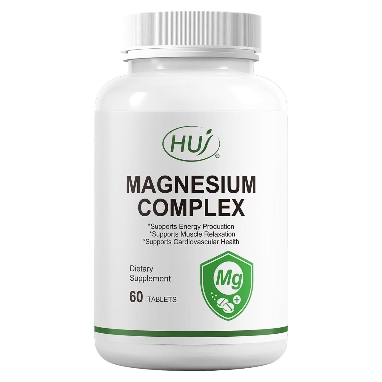 Suplemento Complejo de Magnesio HUJ - 60 Tabletas - Energía y Relajación