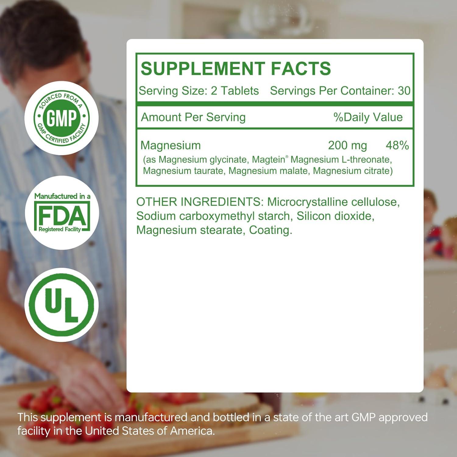 Suplemento Complejo de Magnesio HUJ - 60 Tabletas - Energía y Relajación