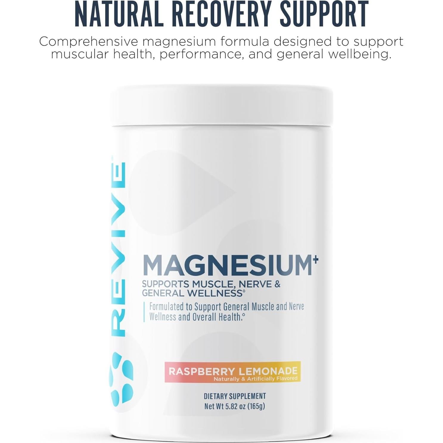 Suplemento de Magnesio en Polvo Revive MD - Limonada de Frambuesa - 30 Porciones