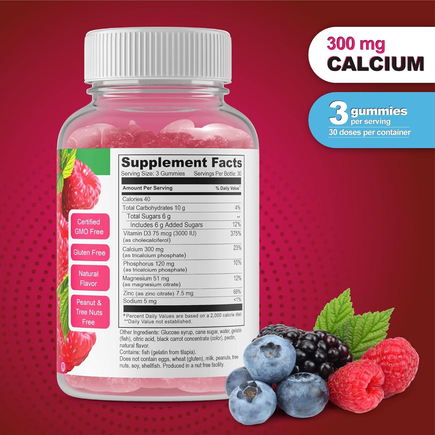 Gomitas de Calcio Magnesio Zinc Doctors Finest 90 Unidades