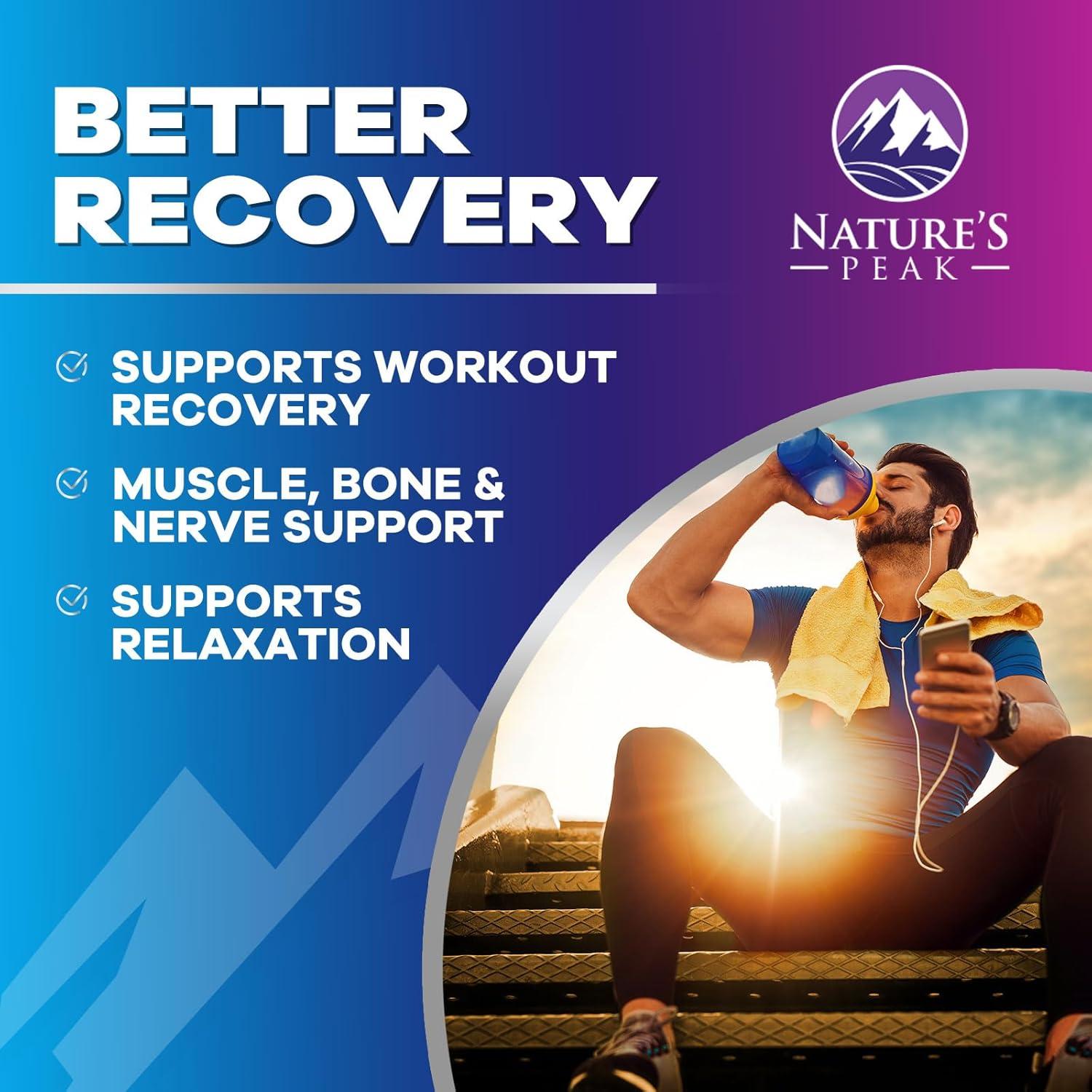 Suplemento de Magnesio Glicinato 1000 mg Nature's Peak - 60 Cápsulas