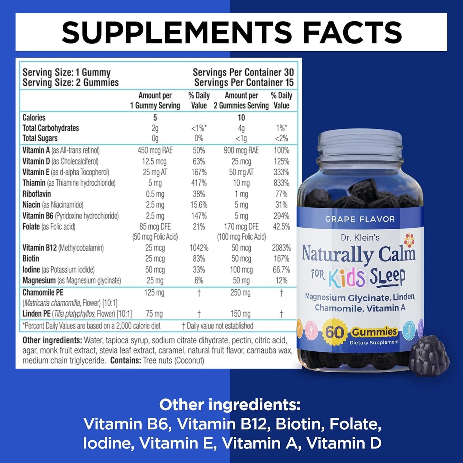 Gomitas Calmantes Dr. Klein para Niños 60 Unidades - Sin Azúcar