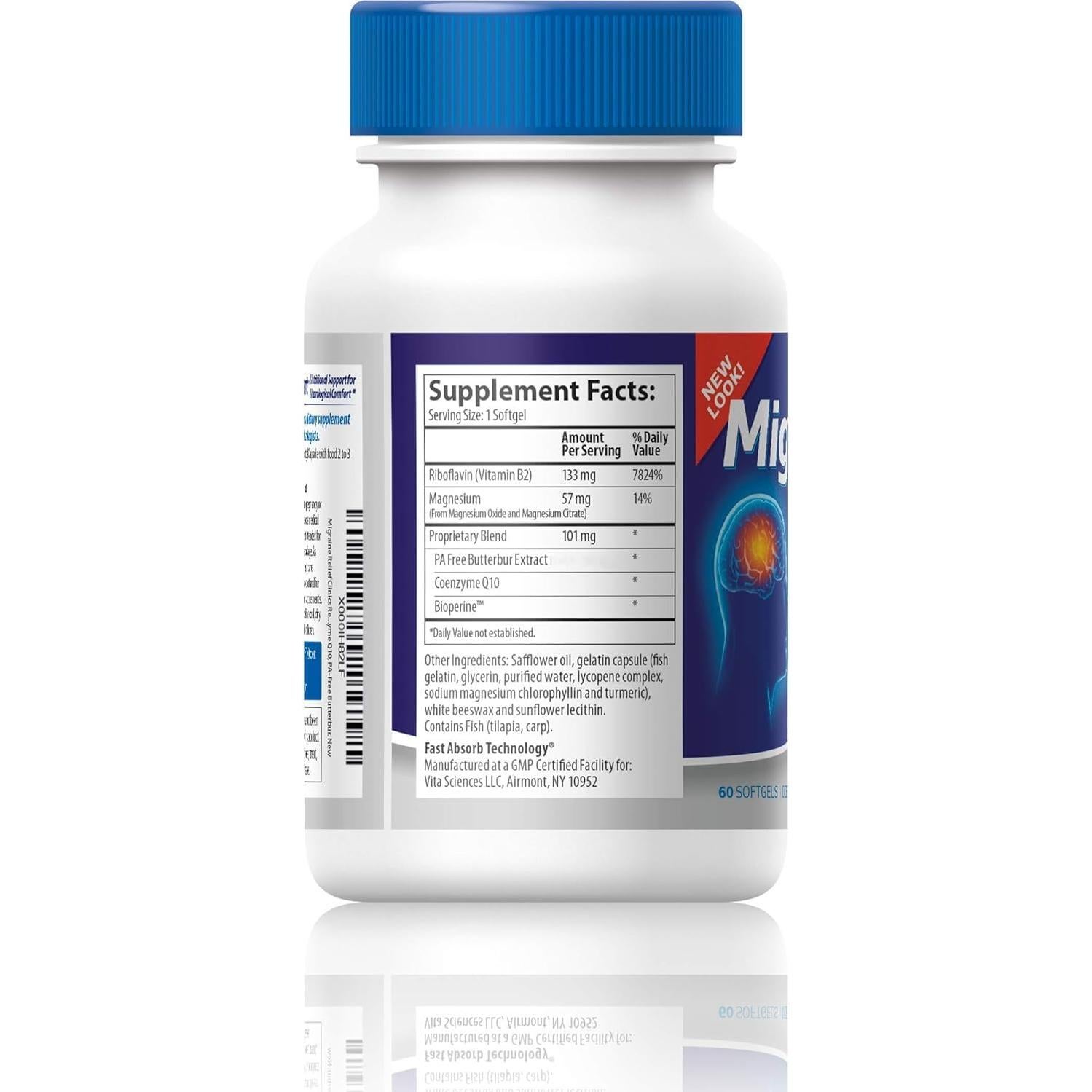 Suplemento Migravent Vita Sciences 60 cápsulas para migrañas