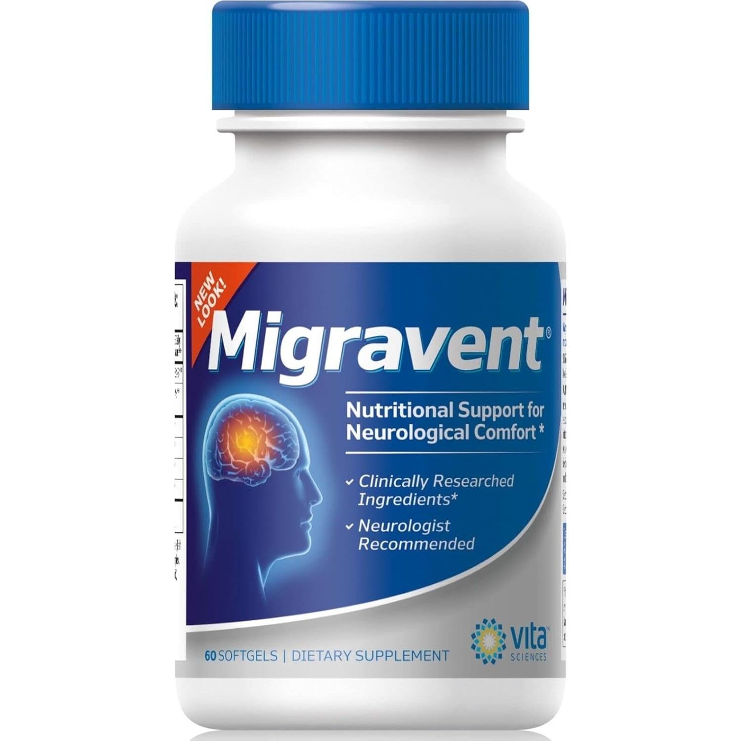 Suplemento Migravent Vita Sciences 60 cápsulas para migrañas