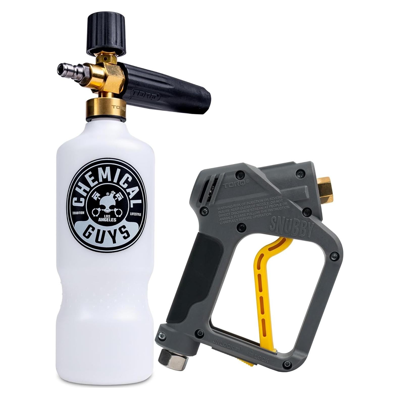 Pistola de Lavado a Presión Snubby + Caño de Espuma Max Foam 8 Chemical Guys