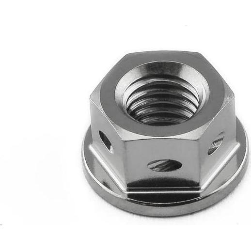 Tuerca de Flange Hexagonal RISON Titanio GR5 M8x1.25mm 5pcs