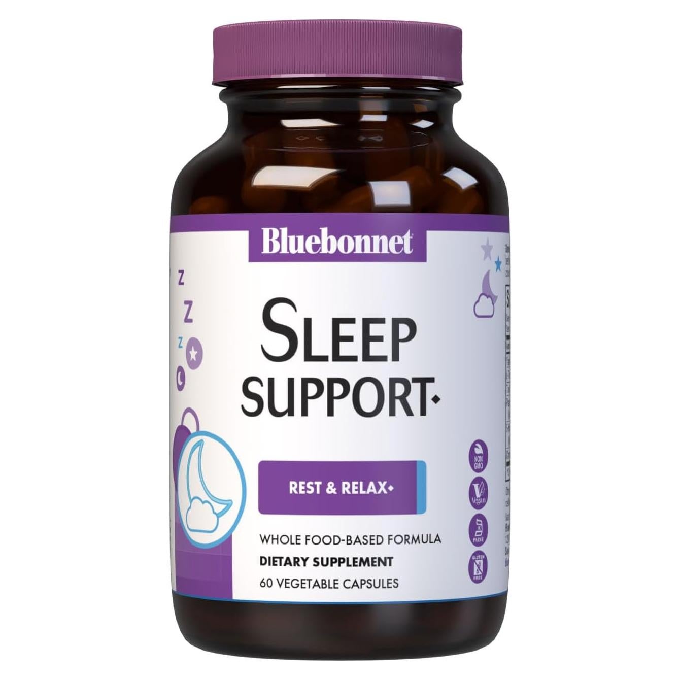 Suplemento Vegano para Sueño Bluebonnet 60 Cápsulas