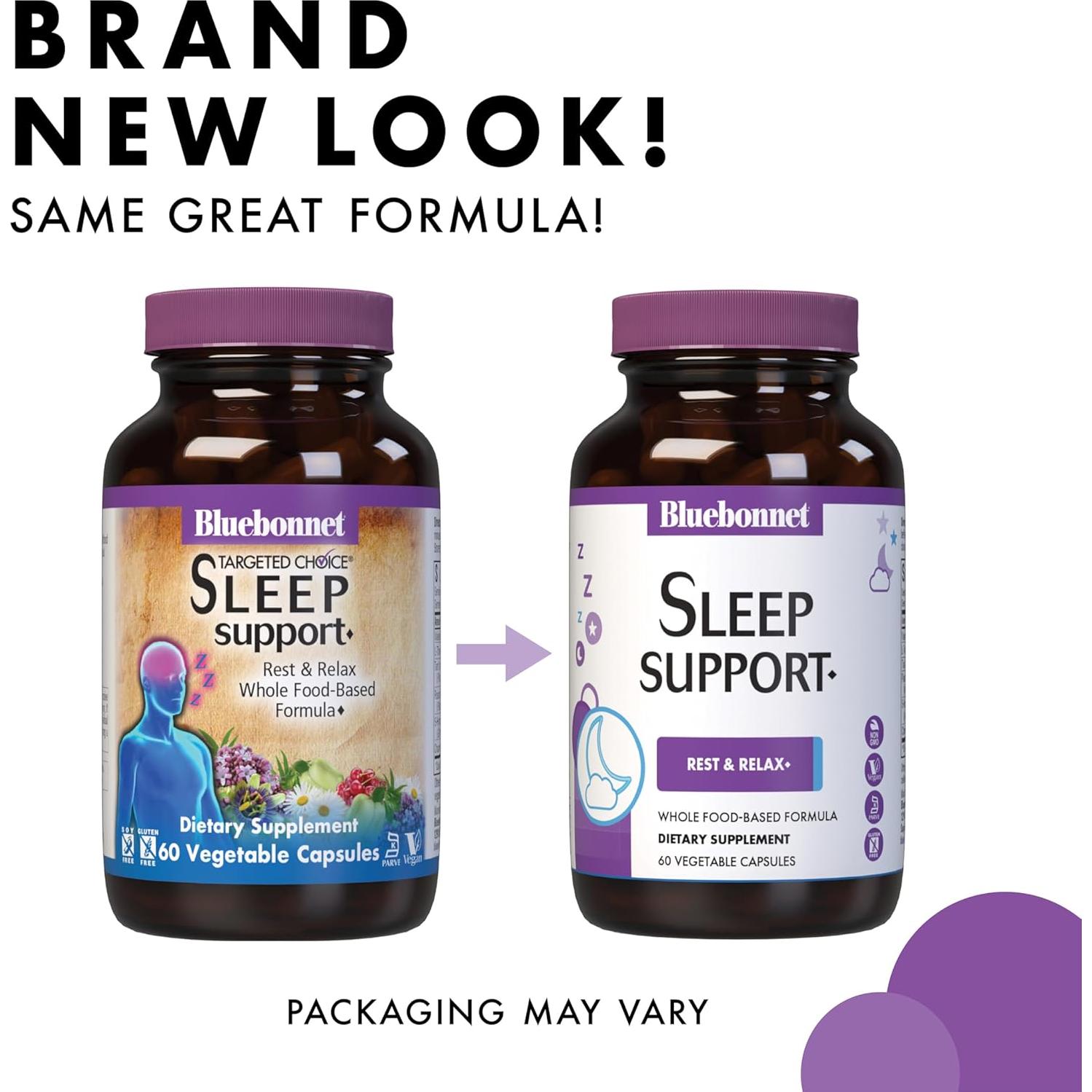 Suplemento Vegano para Sueño Bluebonnet 60 Cápsulas