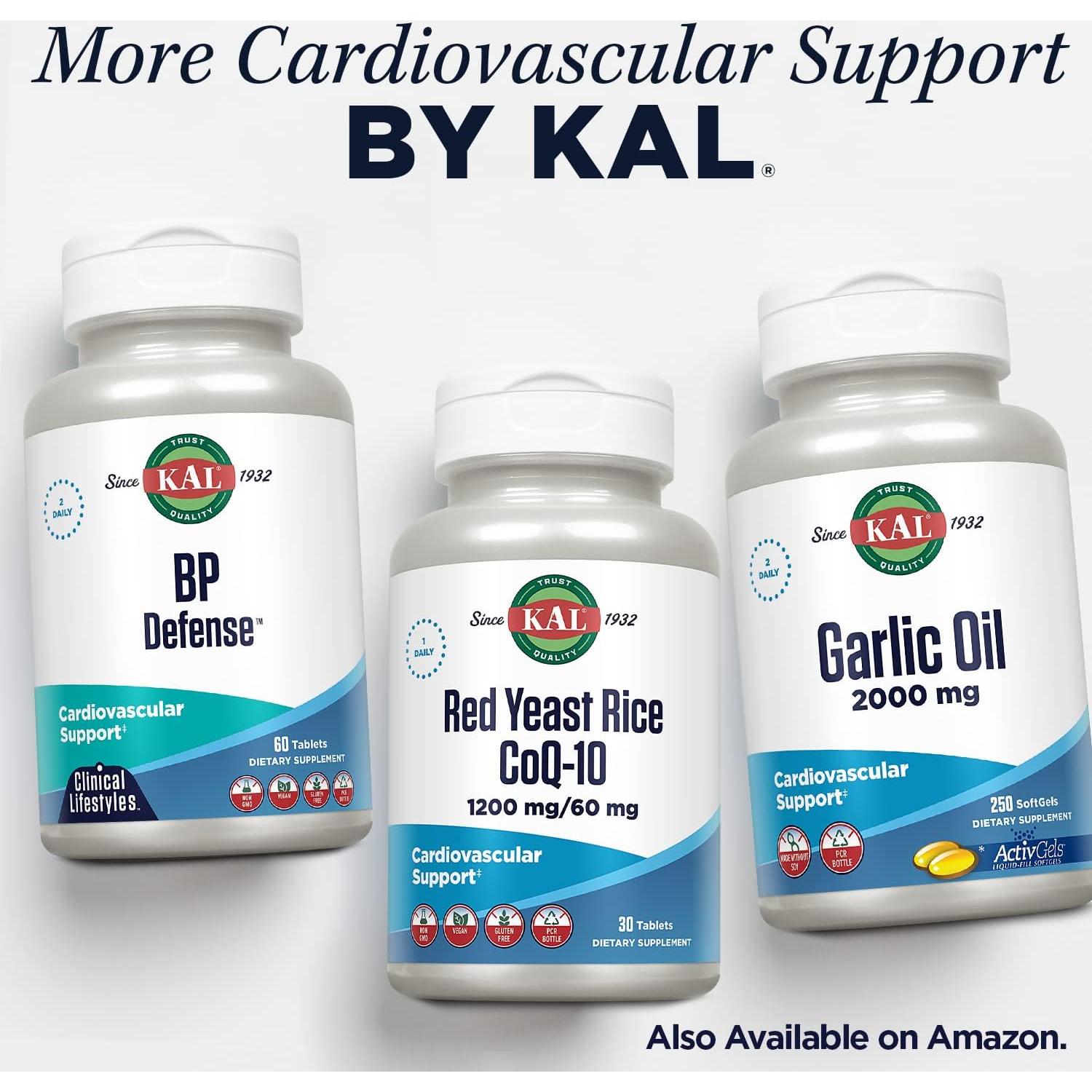 KAL Taurato de Magnesio 400mg + Coenzima B6, 180 Tabletas