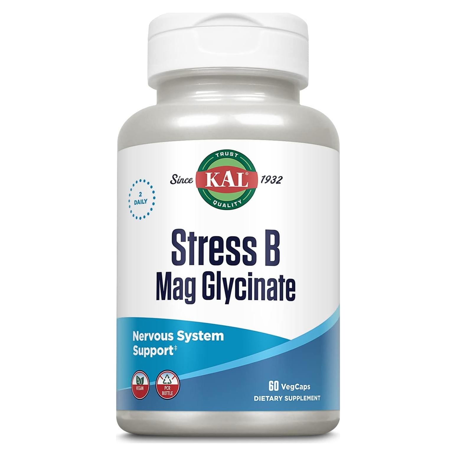 KAL Estrés B Mag Glicinato 60 VegCaps - Vitaminas B y Magnesio