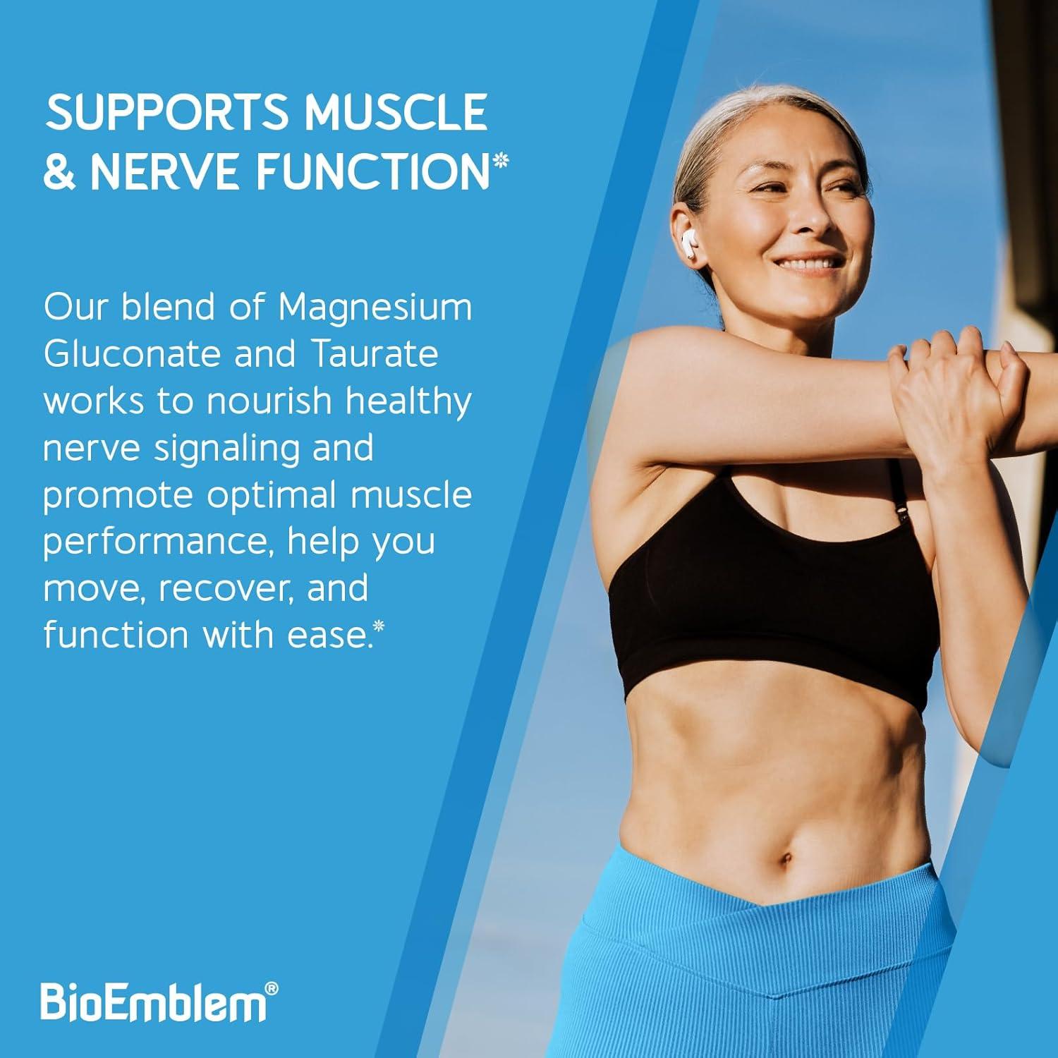 BioEmblem Polvo de Triple Magnesio 350mg - Sabor Maracuyá Mango - 30 Porciones