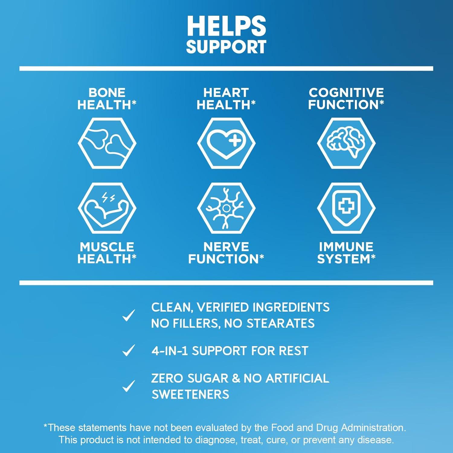 BioEmblem Polvo de Magnesio Bebible 350mg - Glicinato, Gluconato, Taurato - Sabor Maracuyá Mango - 90 Porciones