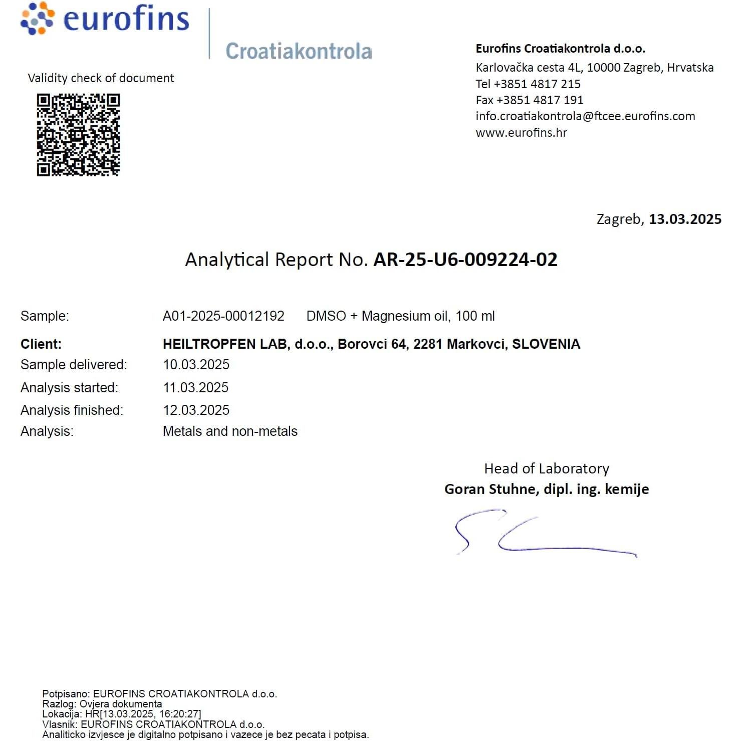 Mezcla DMSO y Aceite de Magnesio Heiltropfen 96.39 g