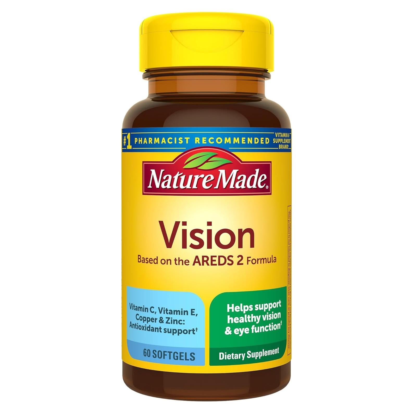 Nature Made Visión AREDS 2 - Suplemento Ocular 60 Gelatinas