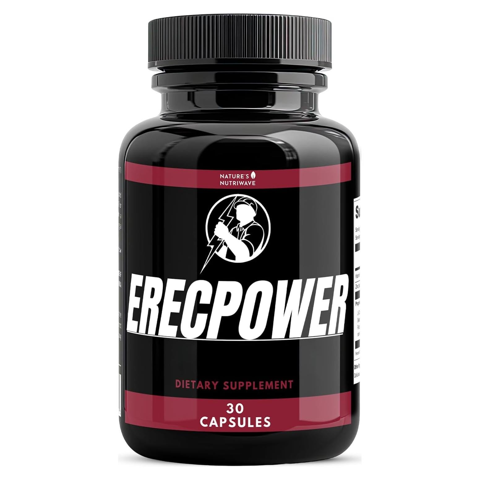 ErecPower Suplemento Natural Bienestar Masculino 30 Cápsulas