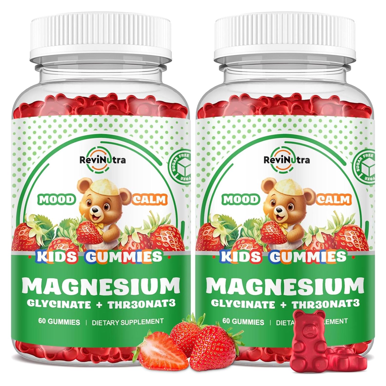 Gomitas de Magnesio ReviNutra 60 Unidades Fresa - Suplemento Calmante