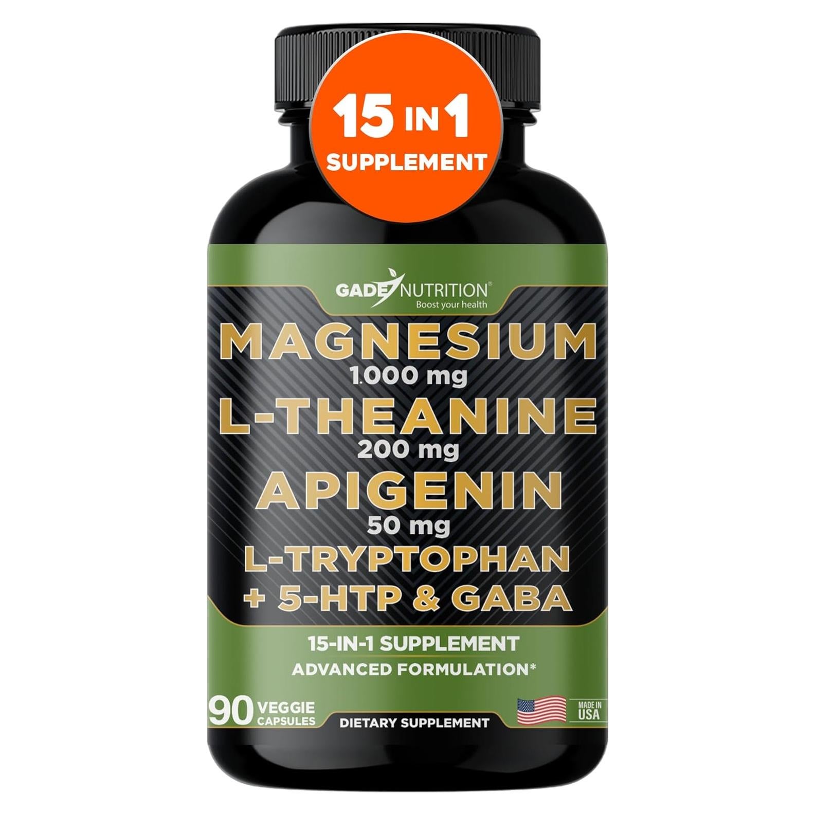 Suplemento de Magnesio 1000 mg Gade Nutrition con L-Teanina