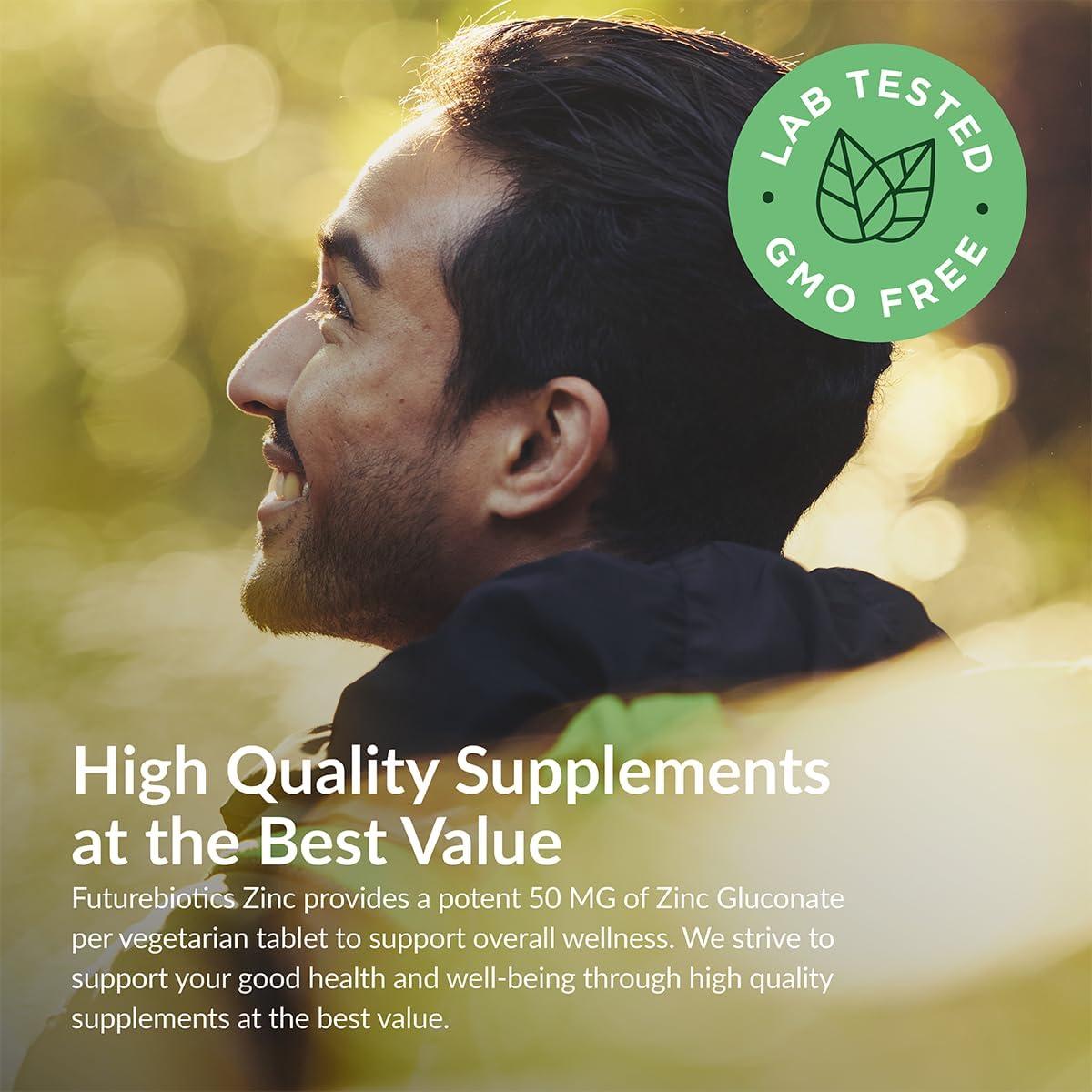 Suplemento de Zinc 50 MG Futurebiotics - 360 Tabletas Vegetarianas