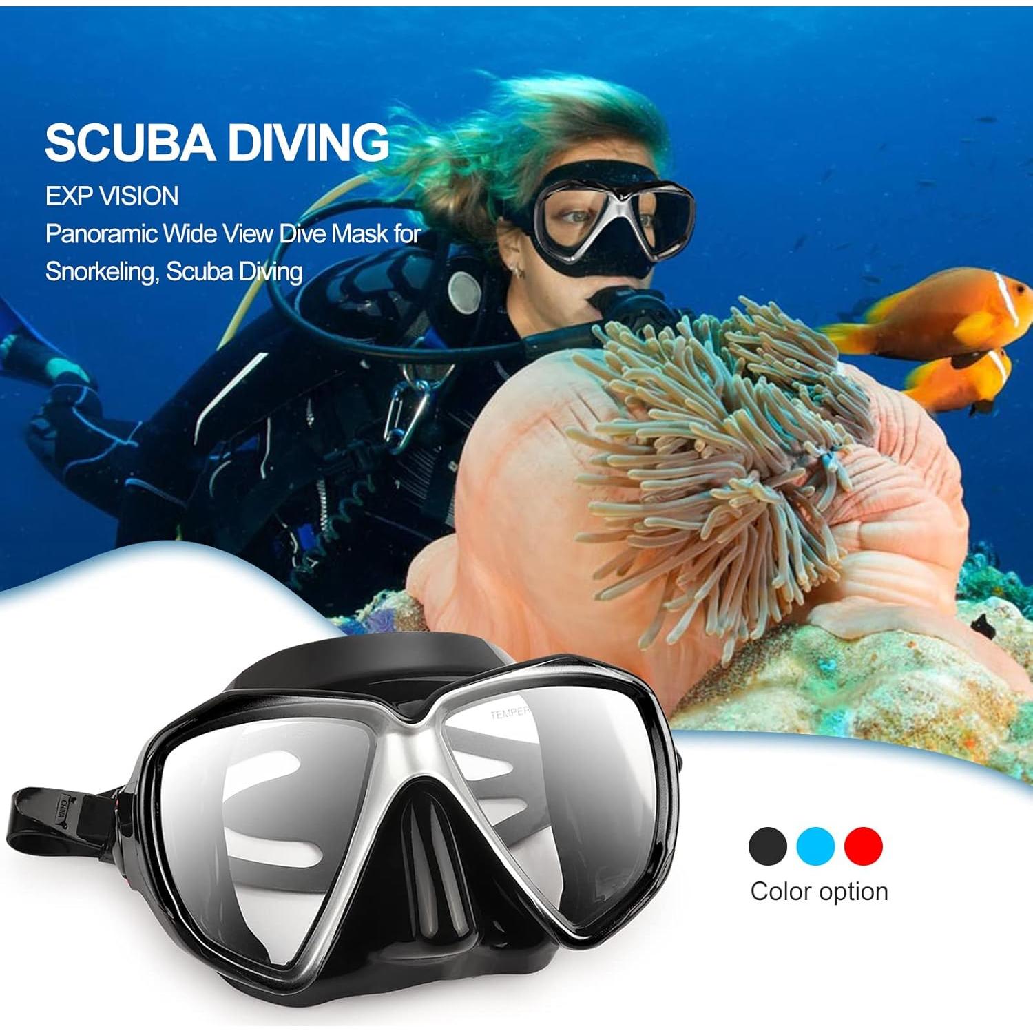 Máscara de Buceo EXP VISION EX-2700 Antivaho 180°