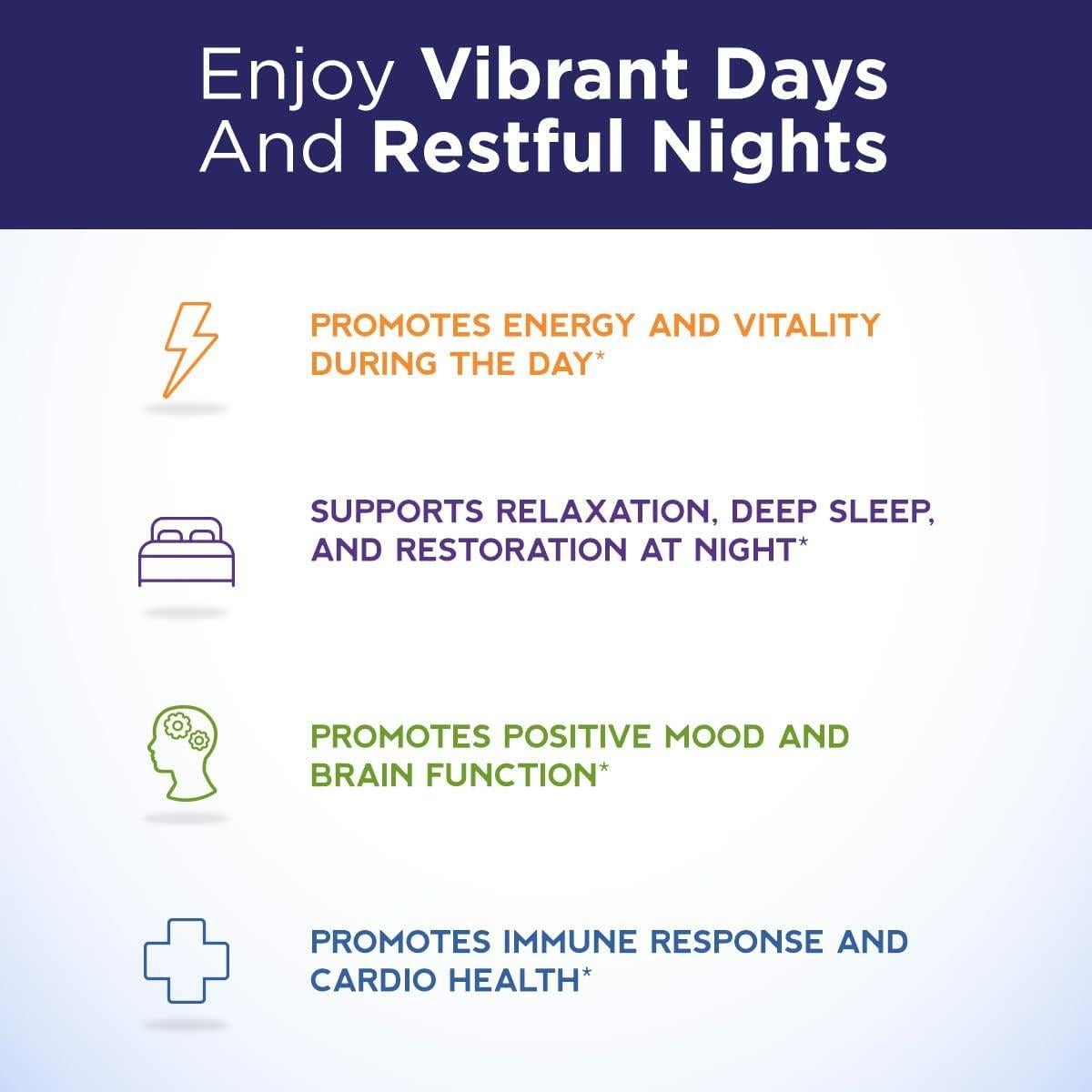 Suplemento MagBlue Purity Products - Magnesio, Ashwagandha, D3, Zinc - 90 Tabletas