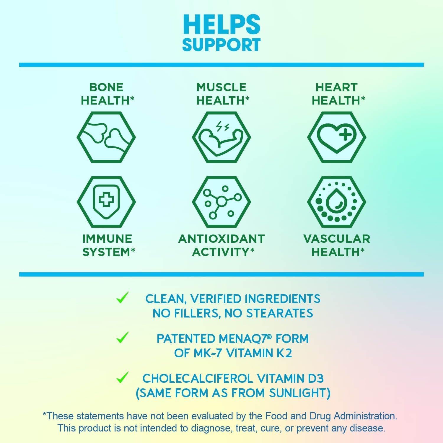 Cápsulas de Vitamina D3 K2 BioEmblem + Polvo de Magnesio 350mg