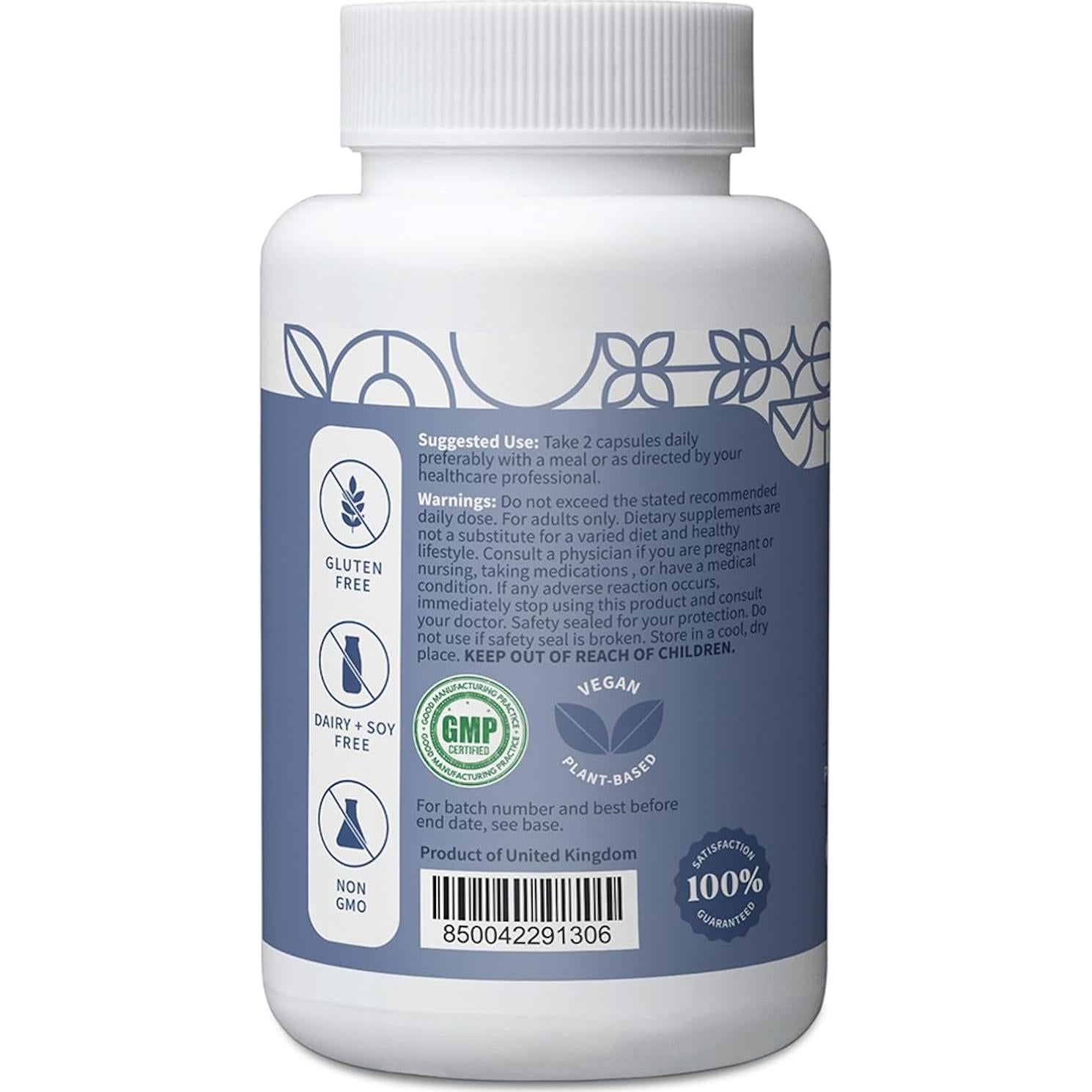 Complejo de Magnesio Pattern Wellness - 60 Cápsulas Veganas con Zinc