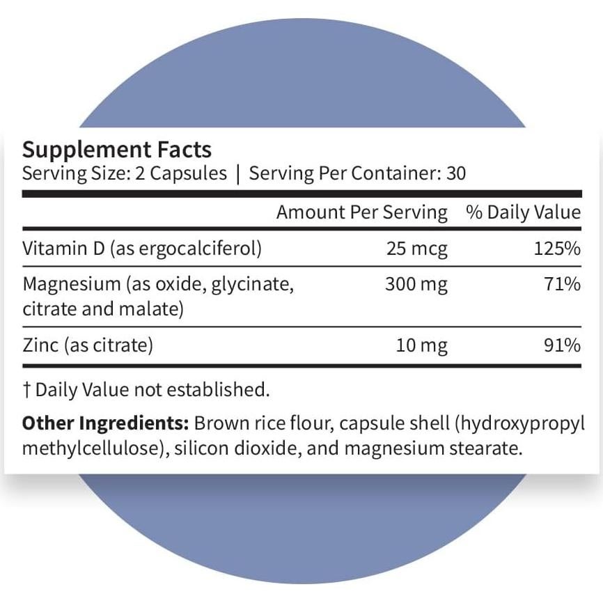 Complejo de Magnesio Pattern Wellness - 60 Cápsulas Veganas con Zinc