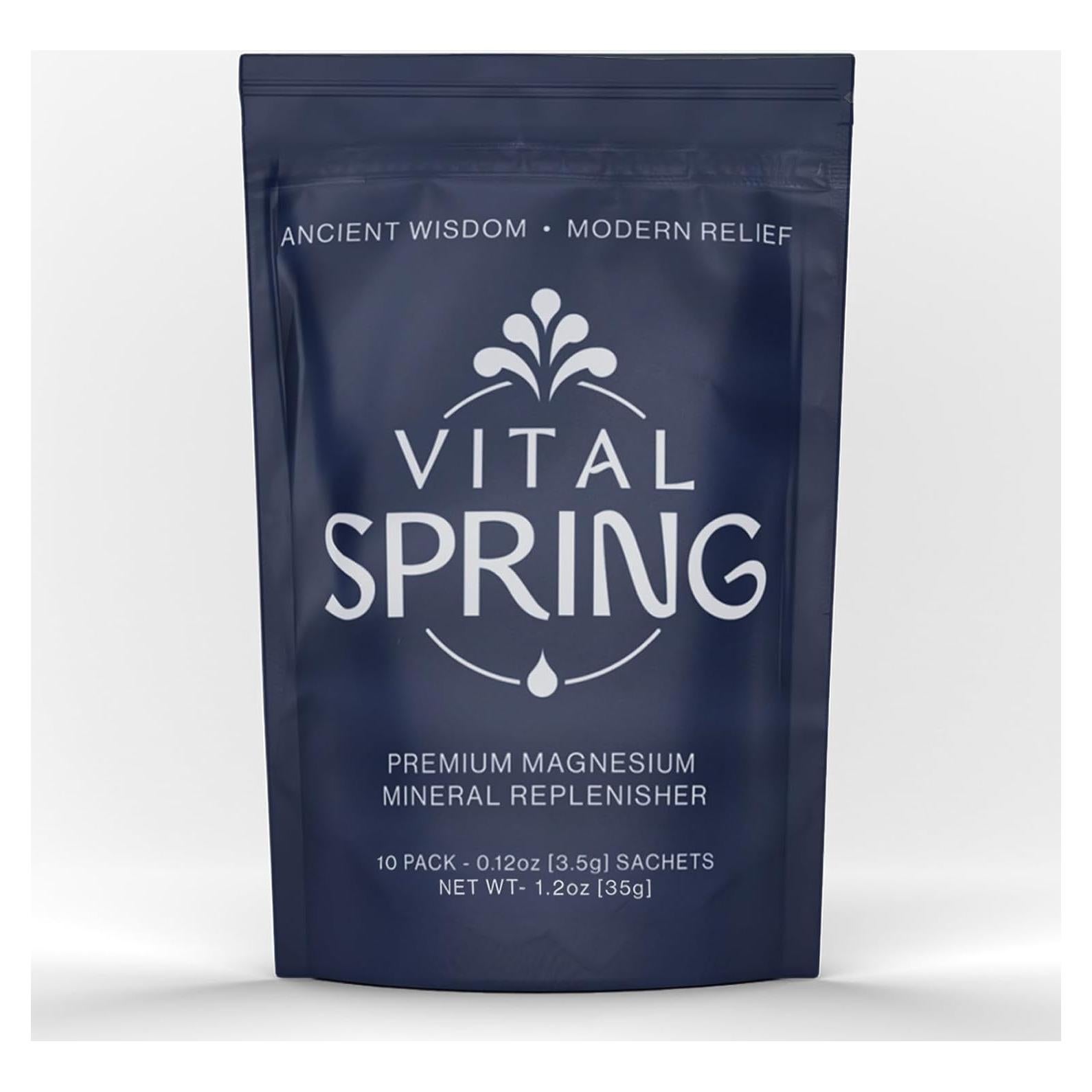 Sachets de Reposición Mineral Vital Spring 10 Unidades - Sin Azúcar