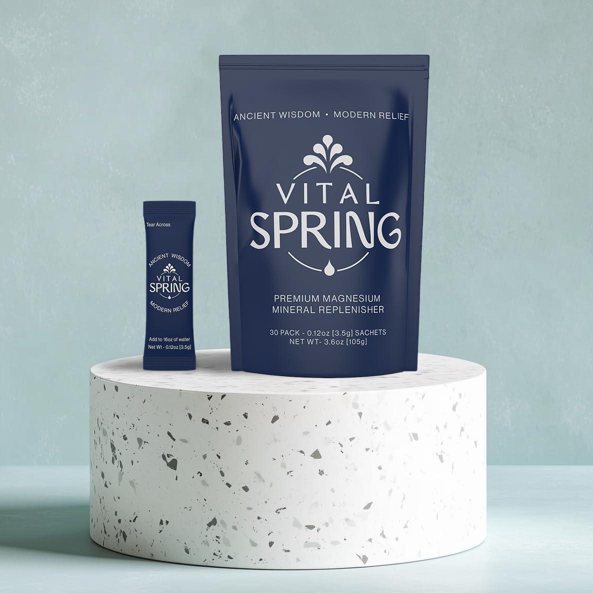 Sachets de Reposición Mineral Vital Spring 10 Unidades - Sin Azúcar