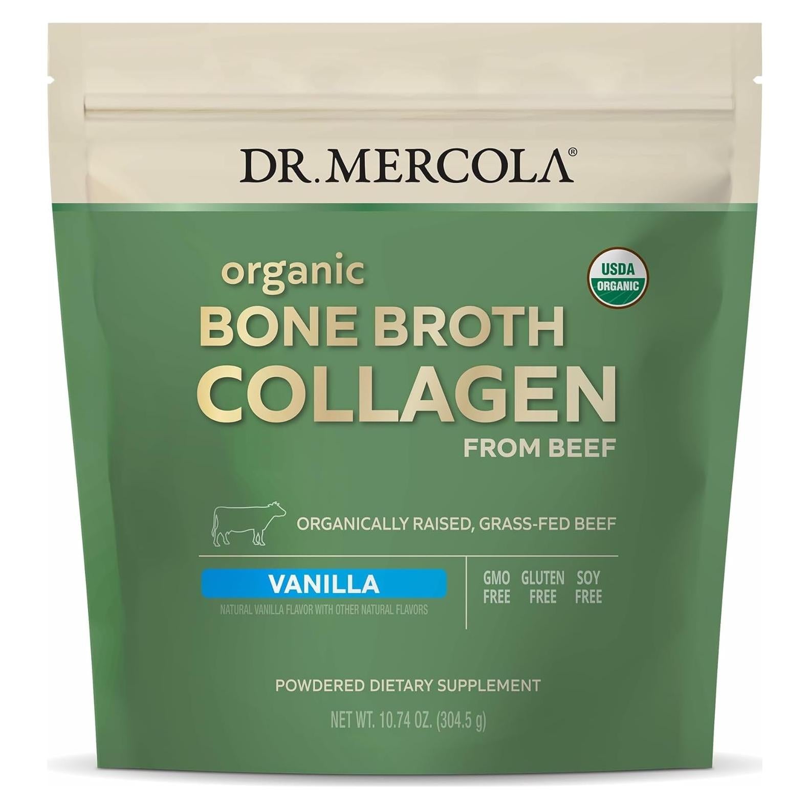 Polvo de Colágeno Orgánico Dr. Mercola 30 Porciones Vainilla