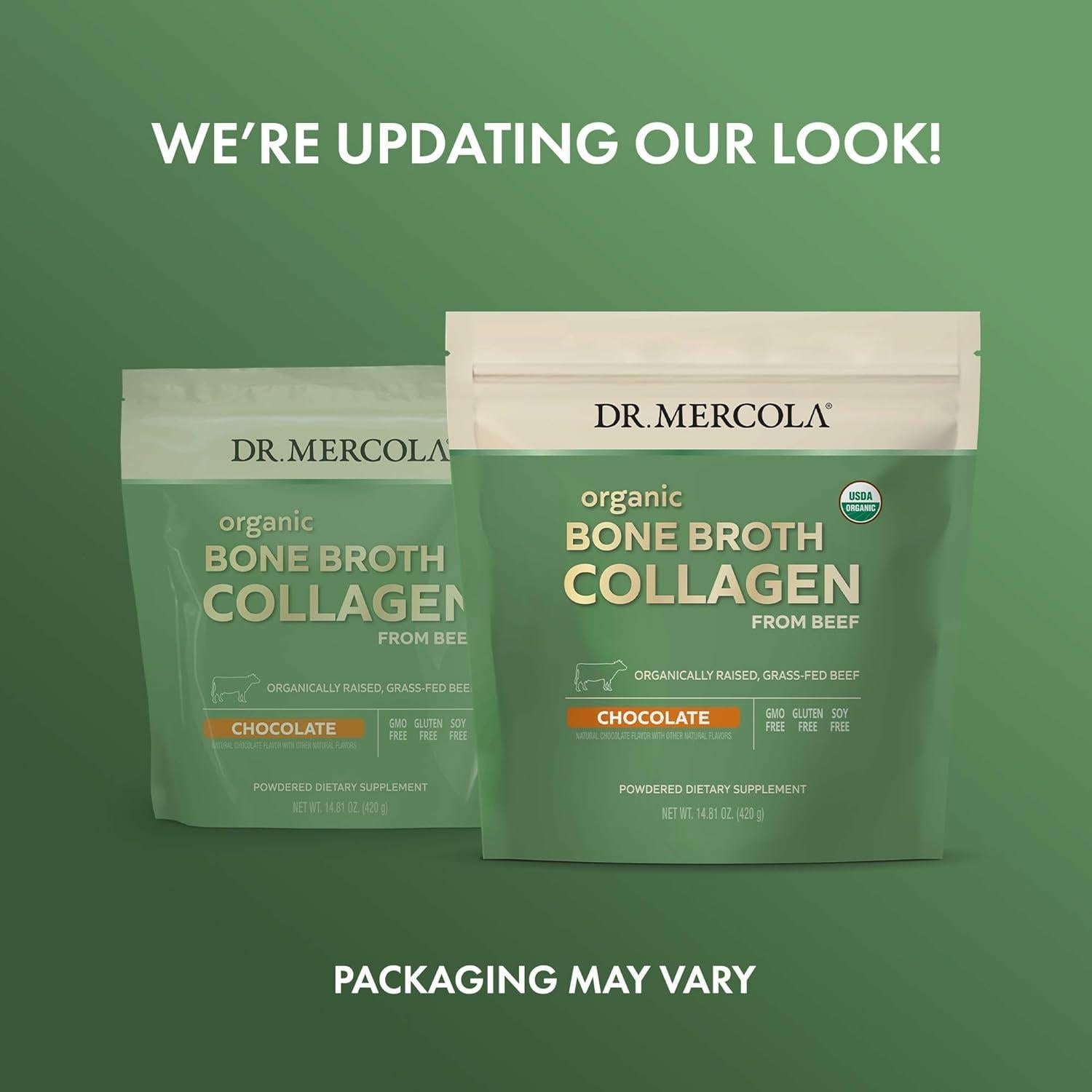 Polvo de Colágeno Orgánico Dr. Mercola - 30 Porciones Sabor Chocolate