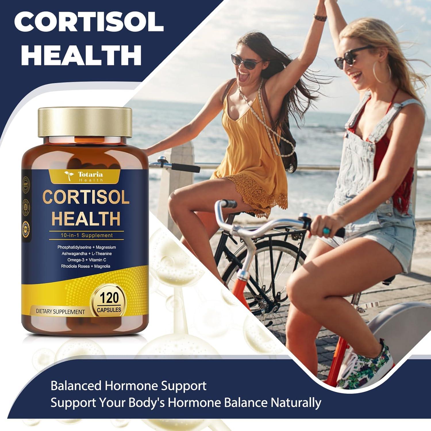 Suplemento de Cortisol Totaria con Ashwagandha 120 Cápsulas