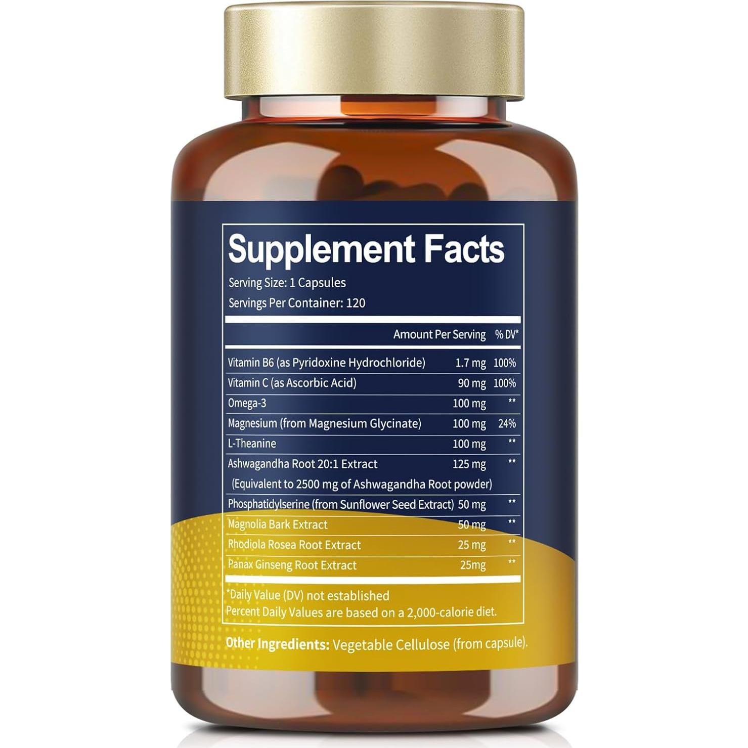 Suplemento de Cortisol Totaria con Ashwagandha 120 Cápsulas