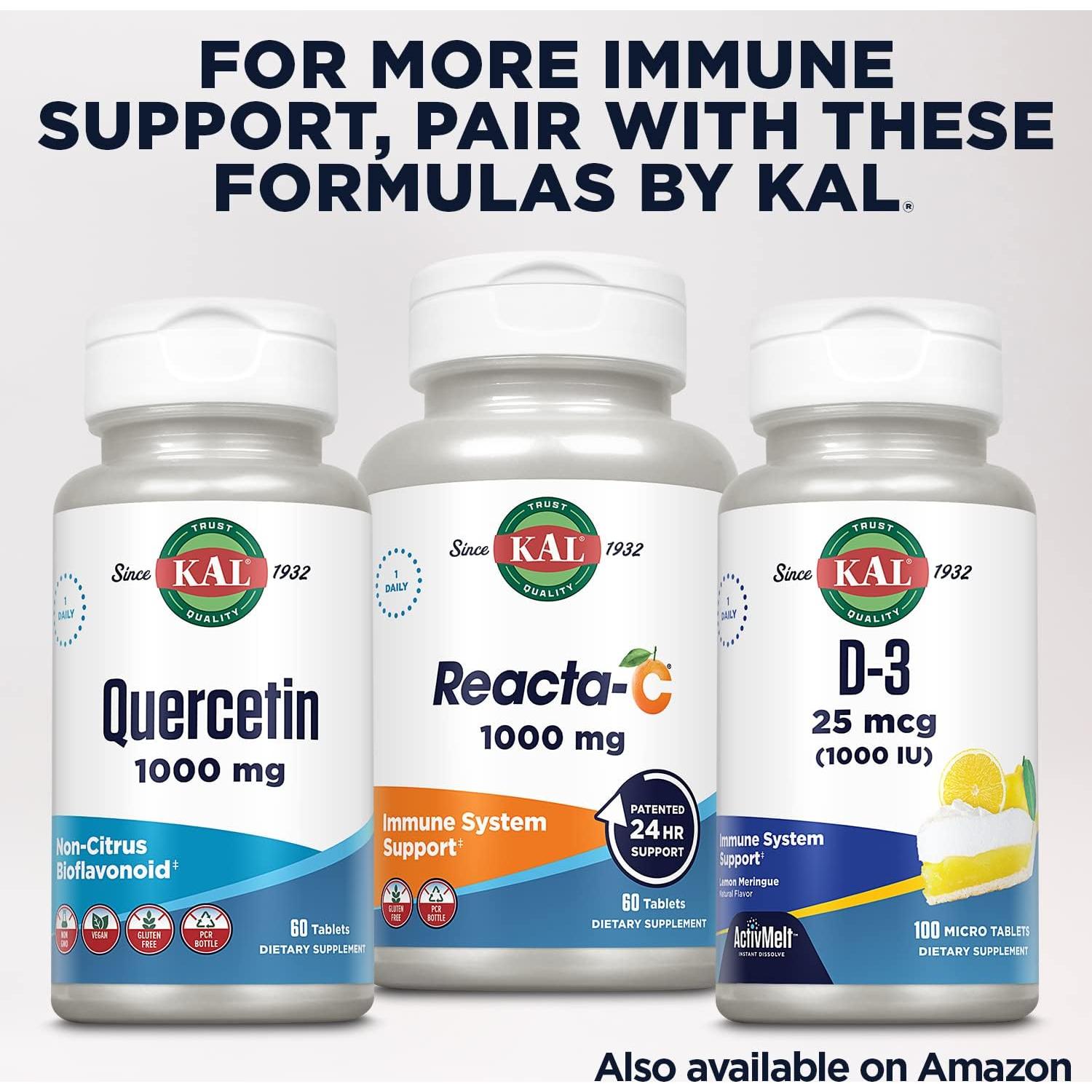 Suplemento de Zinc KAL 5mg ActivMelt Limón 60 Micro Tabletas