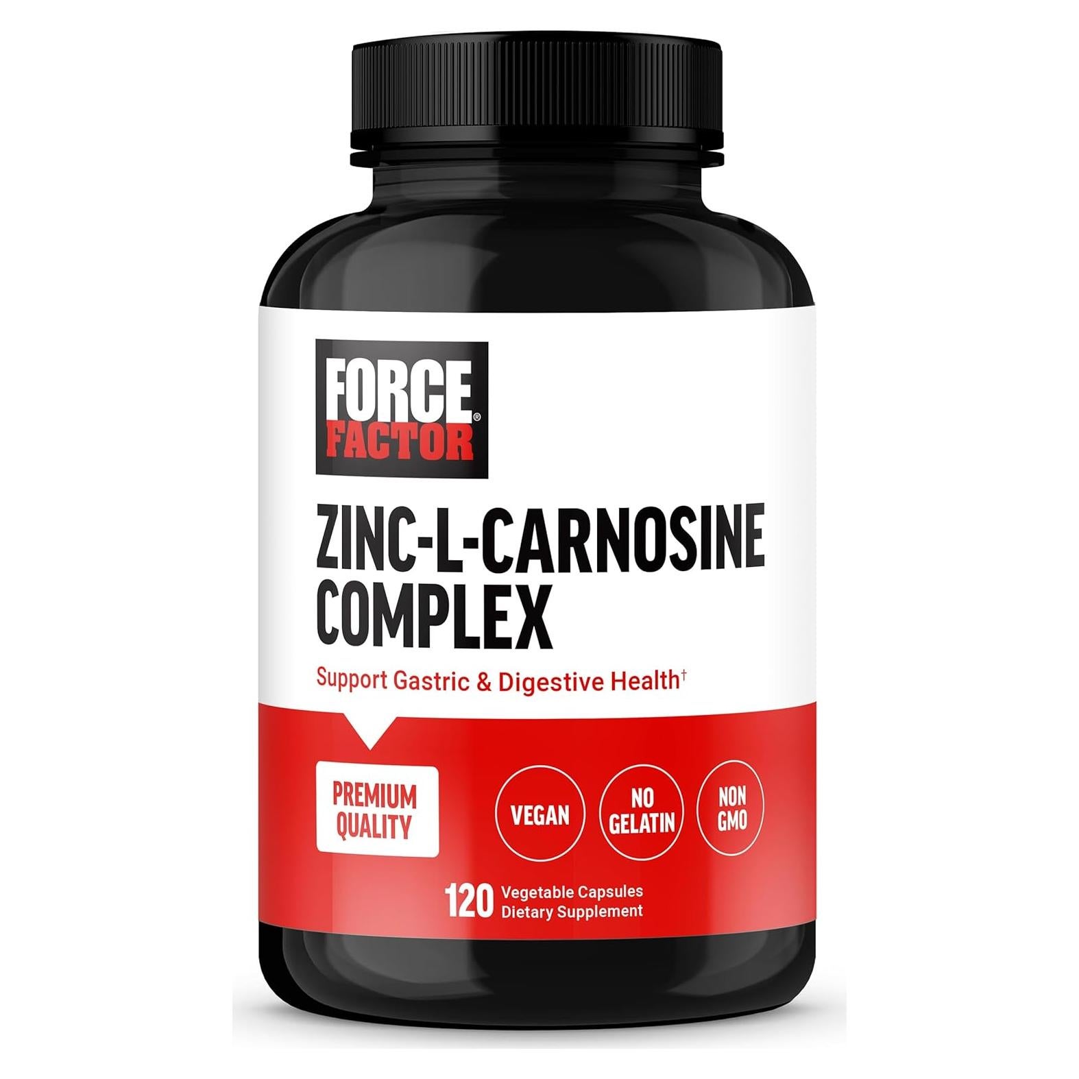 Cápsulas de Zinc L-Carnosina Force Factor 120 Veganas