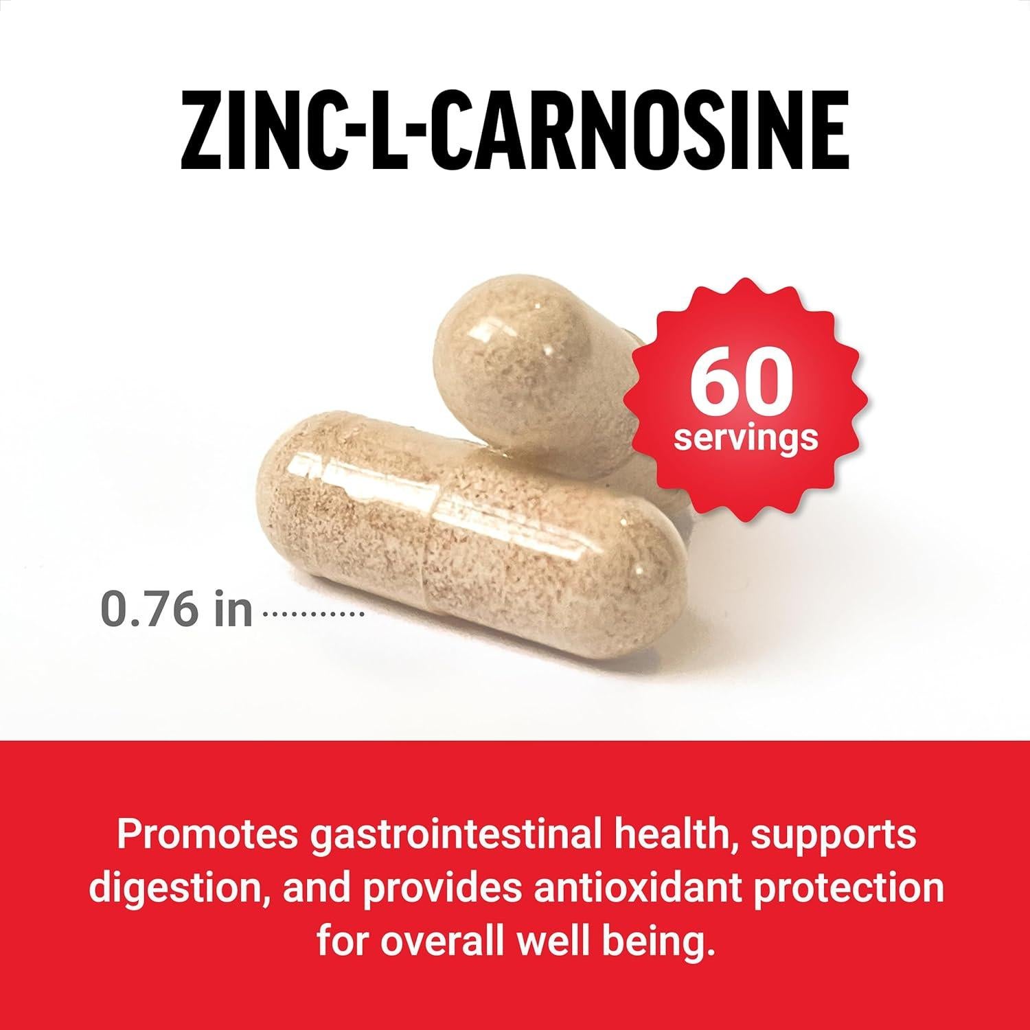 Cápsulas de Zinc L-Carnosina Force Factor 120 Veganas