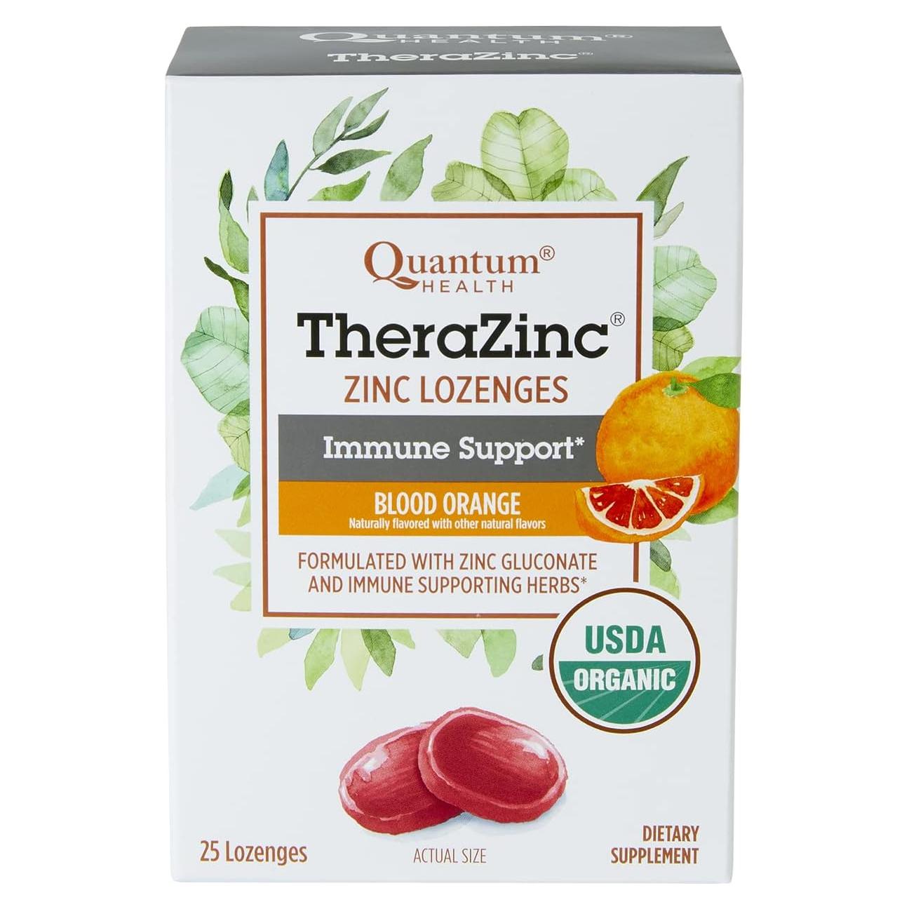 Lozenges de Zinc Orgánico TheraZinc 25 Unidades Sabor Naranja