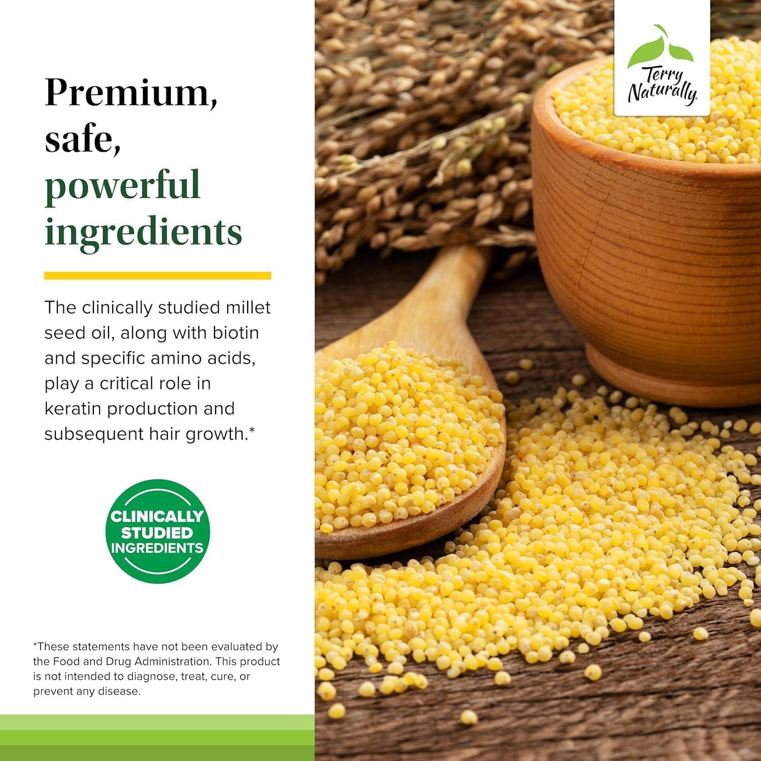 Suplemento Terry Naturally para Crecimiento del Cabello - 60 Gelatinas con Biotina y Vitaminas B