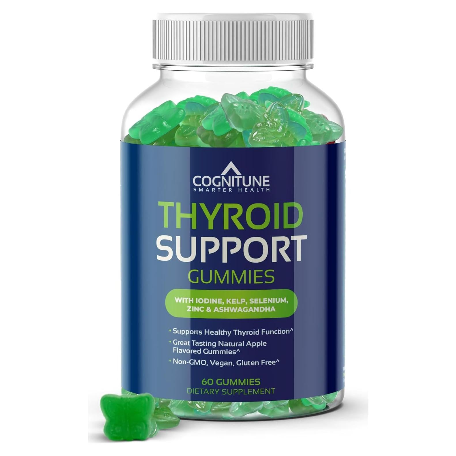 Gomitas de Soporte para Tiroides COGNITUNE - Veganas, Sin OGM, Sabor Manzana