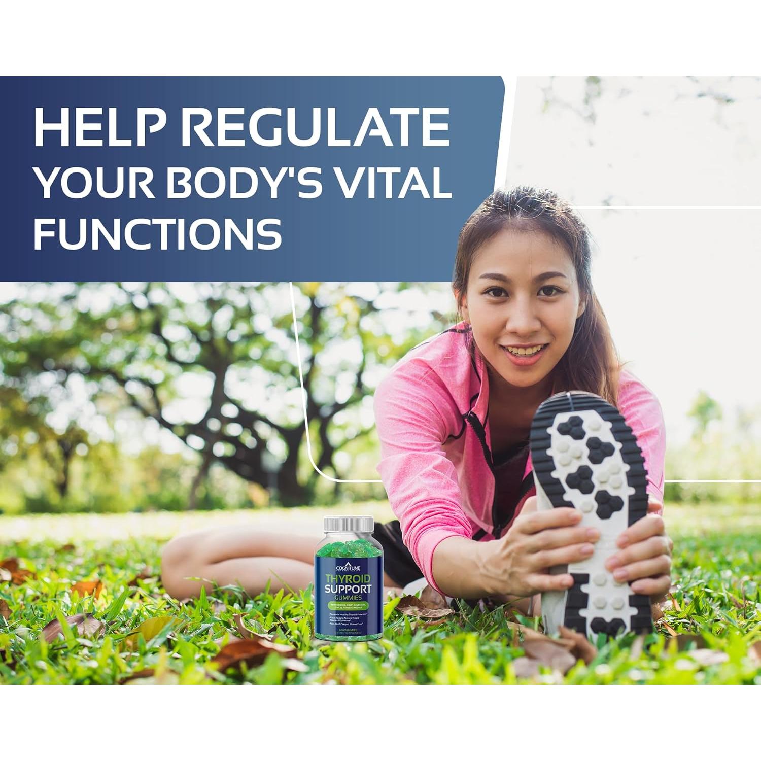 Gomitas de Soporte para Tiroides COGNITUNE - Veganas, Sin OGM, Sabor Manzana