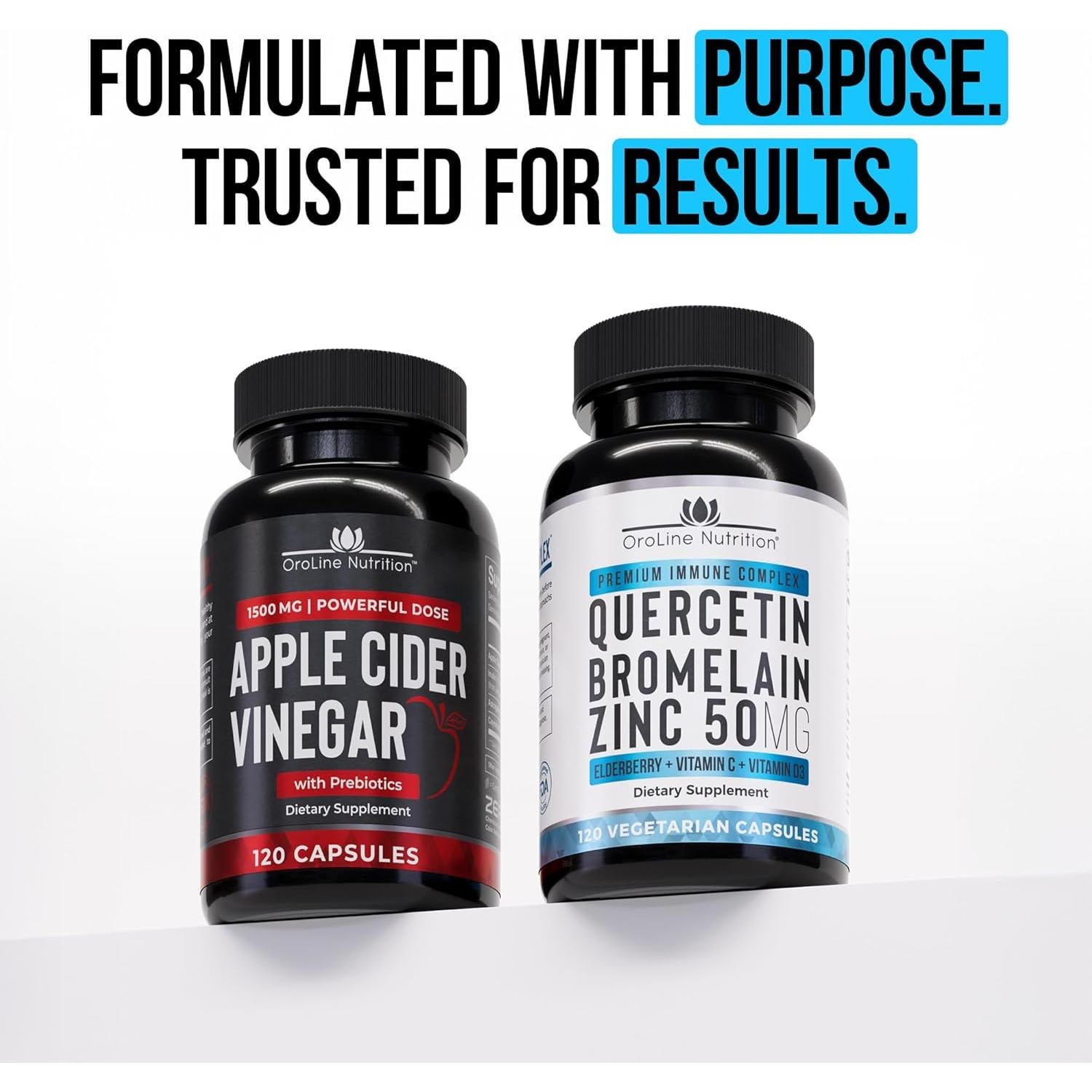 Suplemento Quercetina 500mg con Bromelina y Zinc 50mg