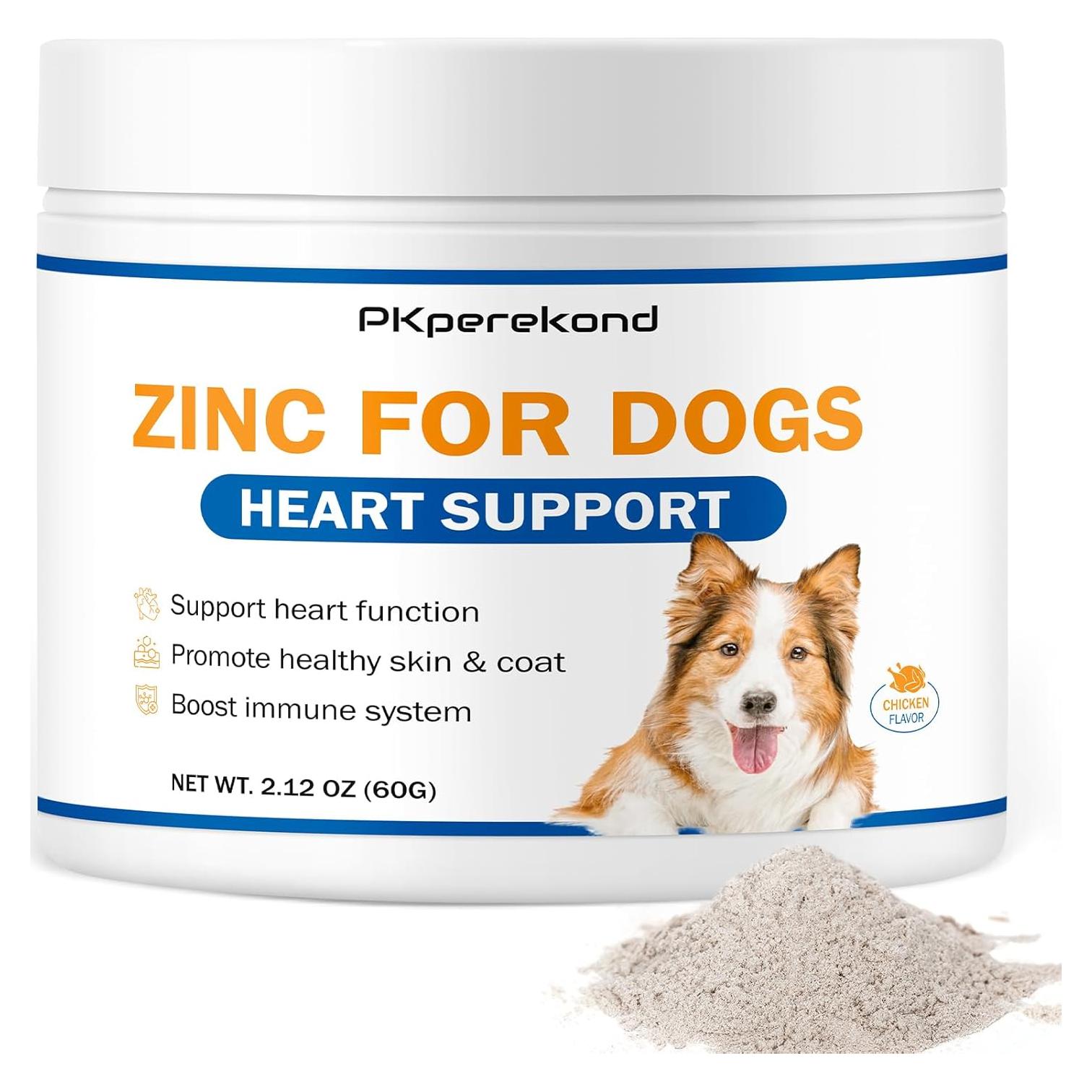 Suplemento de Zinc para Perros PKperekond - Salud Cardíaca y Piel