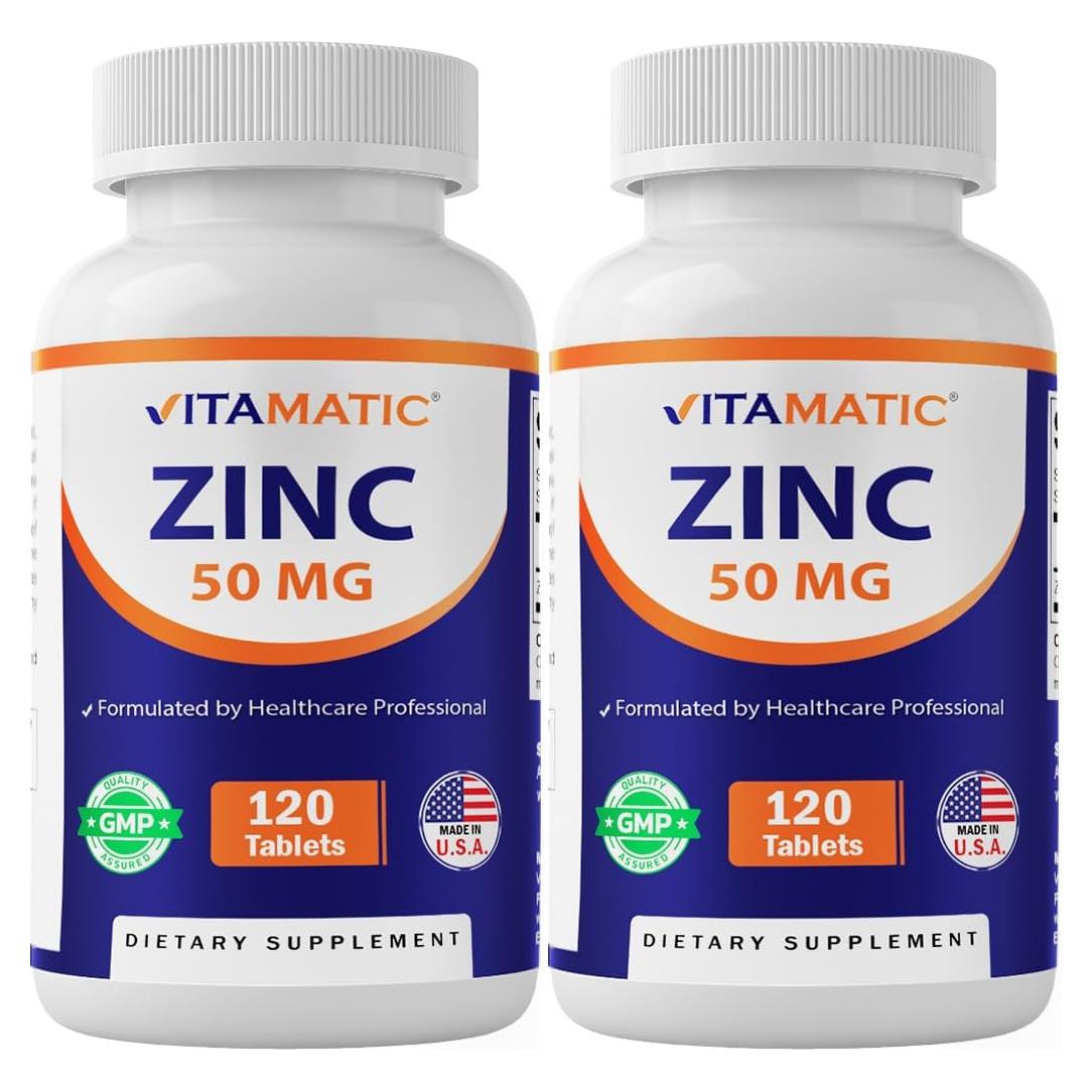 Suplemento de Zinc Vitamatic 50mg 240 Tabletas Sin Sabor