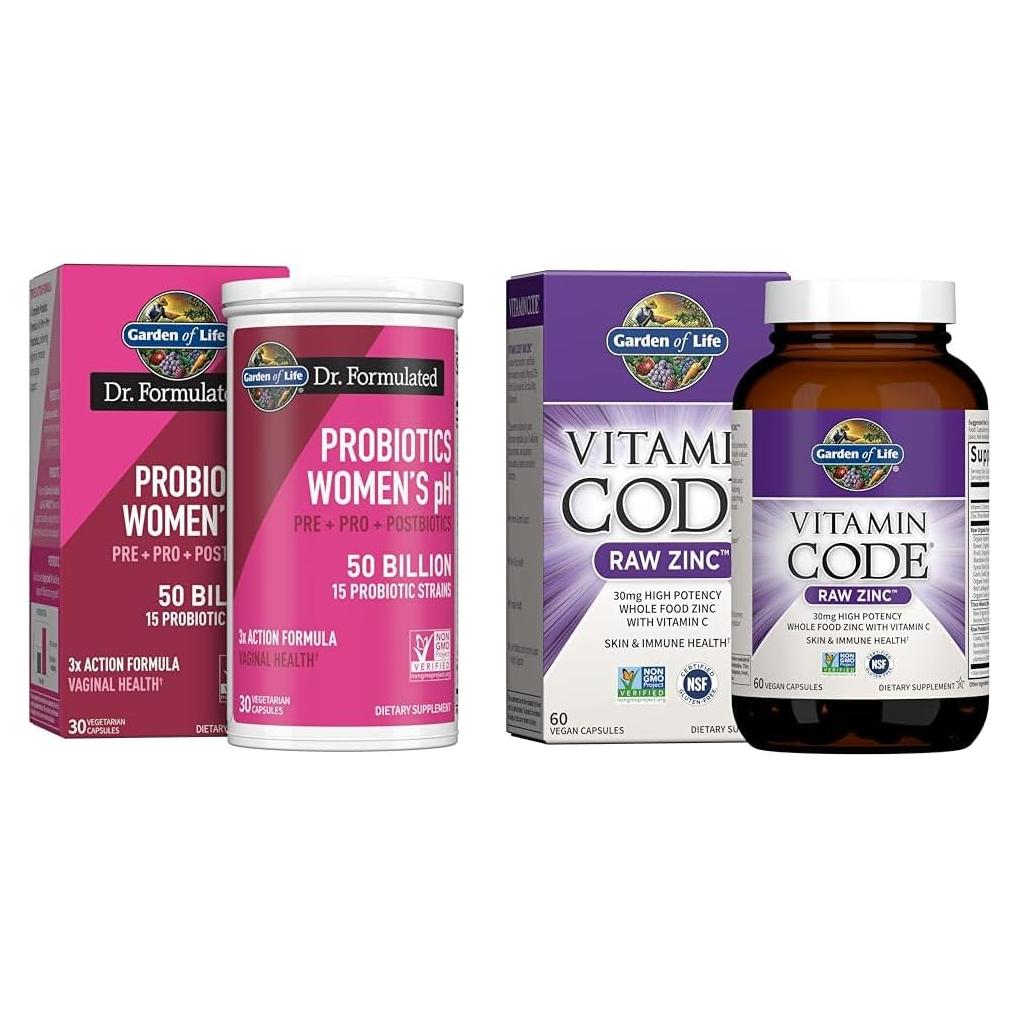 Suplemento Probiotico Jardín de Vida Mujer + Zinc 30 días